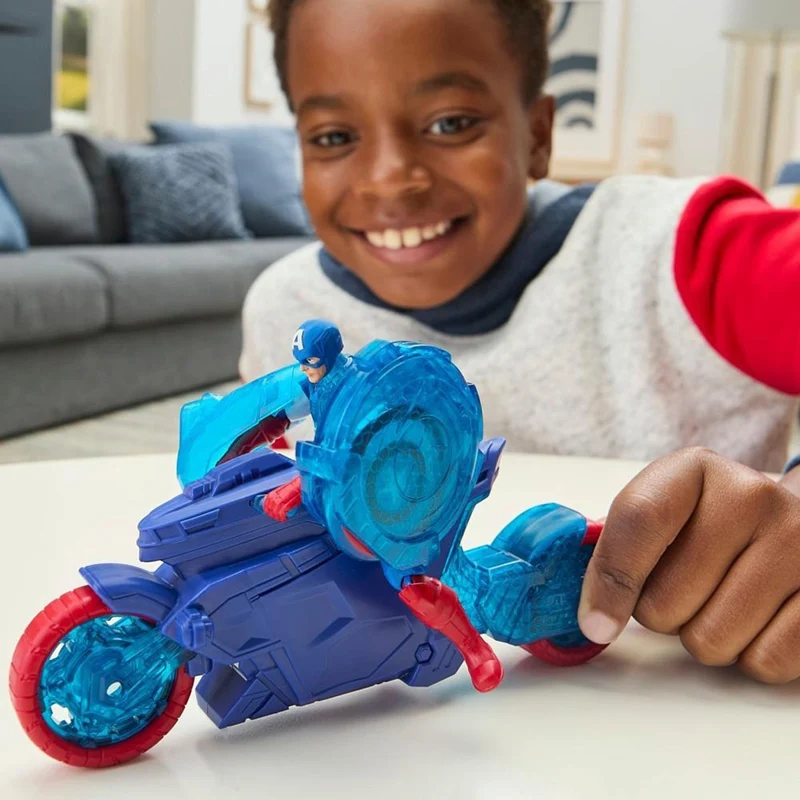 Captain America Shield-Shot Cycle Vehicle Action Figure, Avengers, 1 Count
