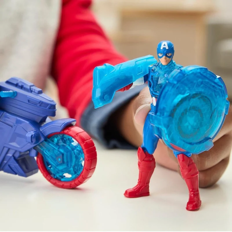 Captain America Shield-Shot Cycle Vehicle Action Figure, Avengers, 1 Count