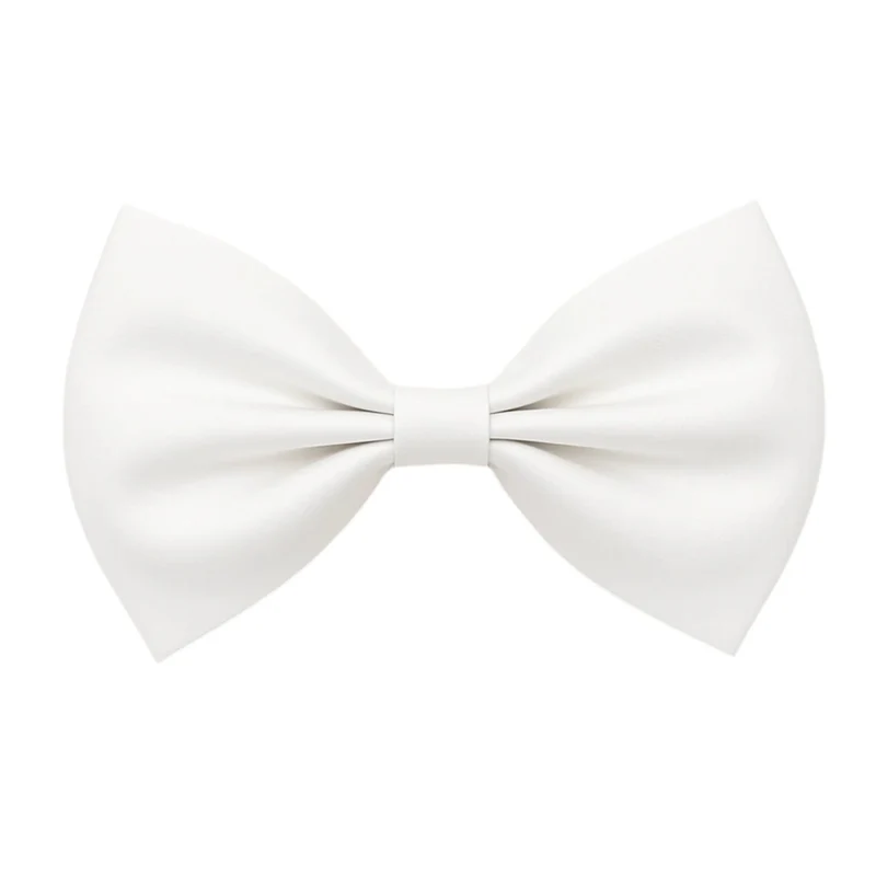 White Bow Tie with Adjustable Strap, 1 Count