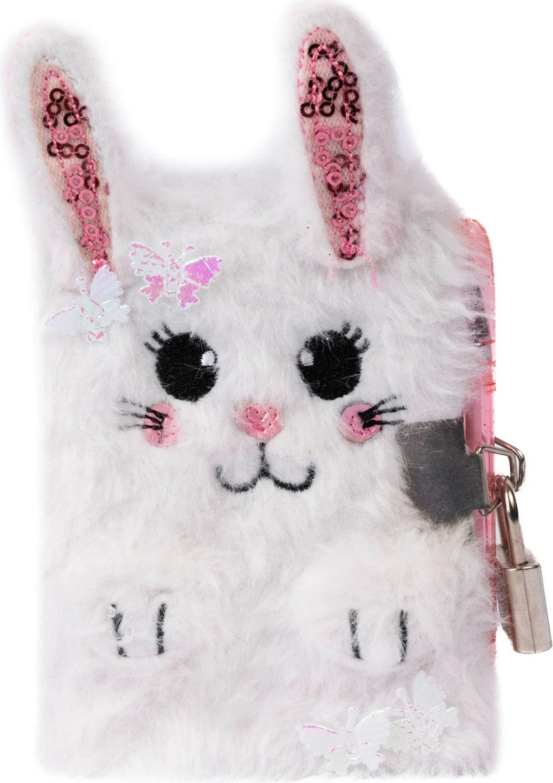 Creative Education Bunny Furry Friends Plush Journal for Kids