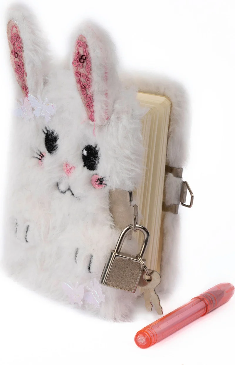 Creative Education Bunny Furry Friends Plush Journal for Kids