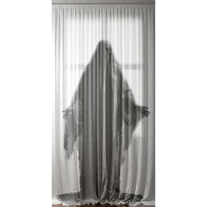 Spooky Door Curtain, 78 Inches, 1 Count