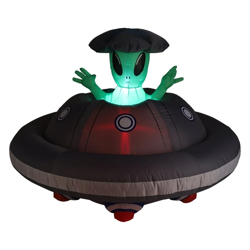 Inflatable Light-Up Alien Airblown, 1 Count