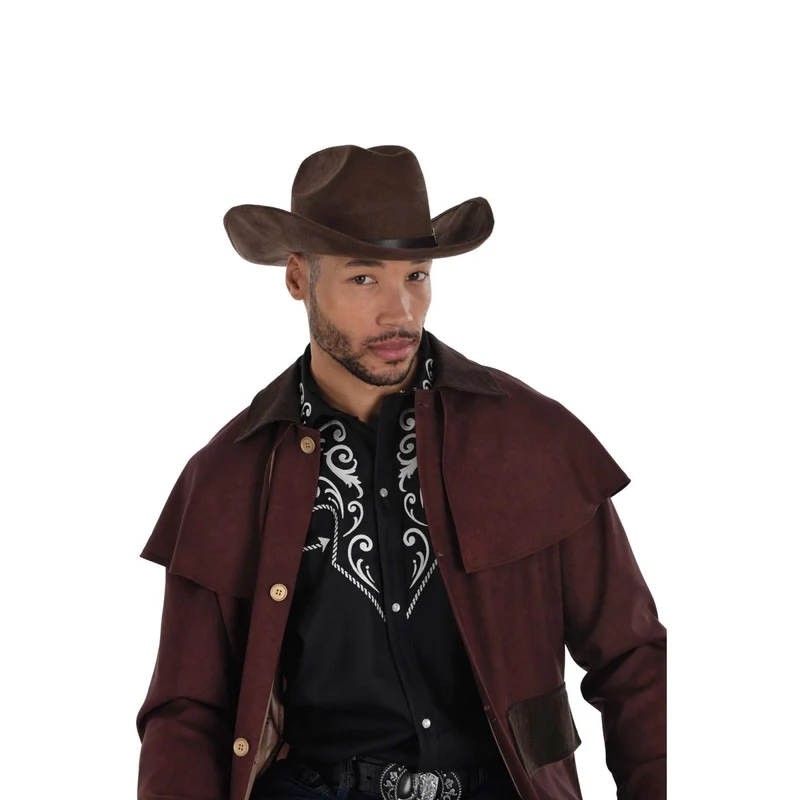 Dark Brown Western Cowboy Hat for Adults