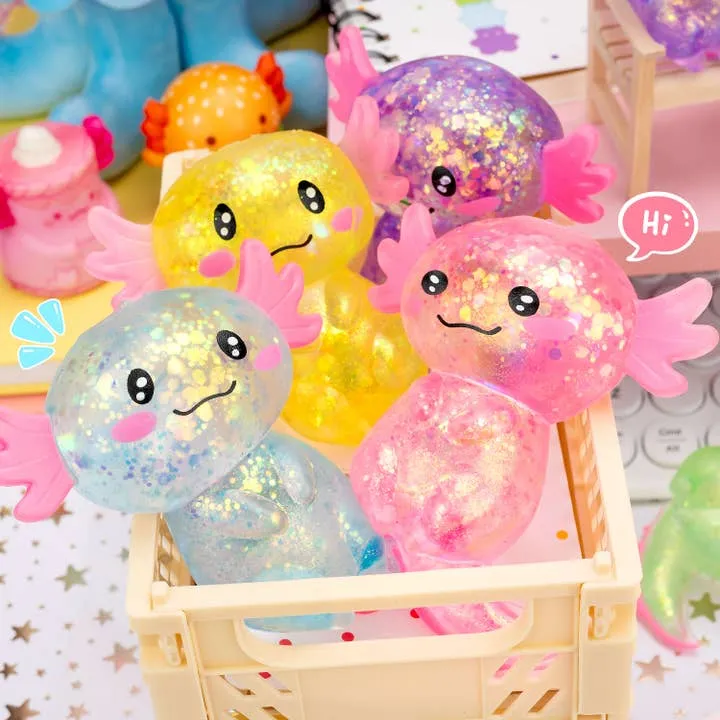 Gummy Axolotl Pets Sensory Squishy Toy, Soft Stress Relief Fun