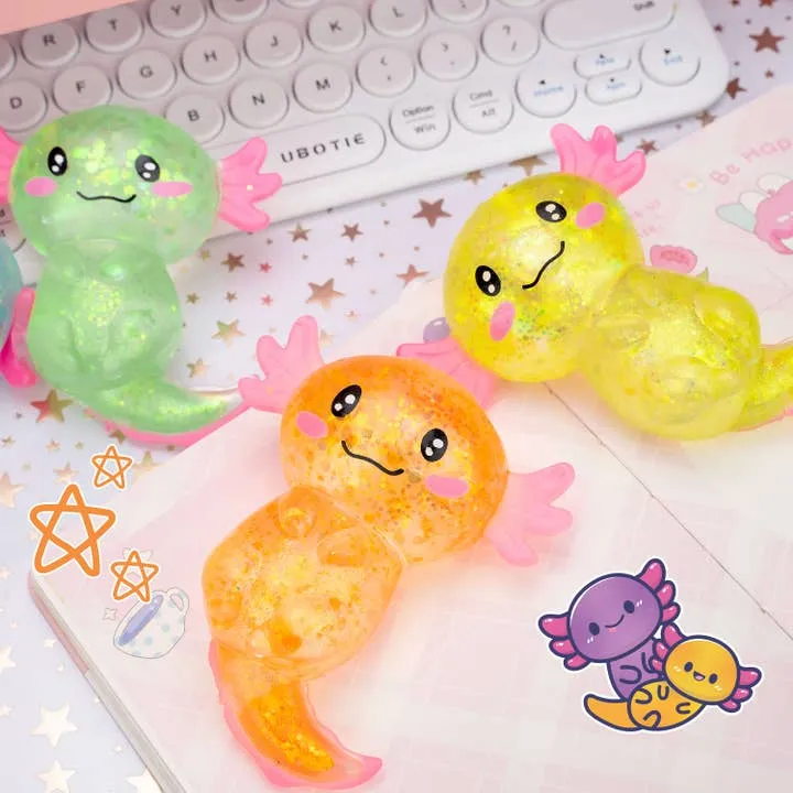 Gummy Axolotl Pets Sensory Squishy Toy, Soft Stress Relief Fun