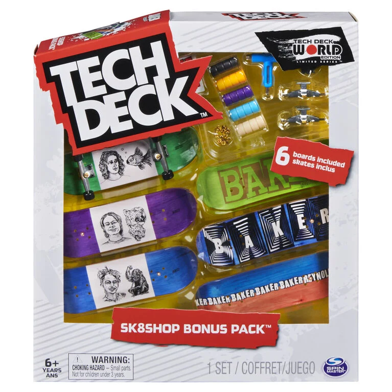 Tech Deck Sk8shop Fingerboard Bonus Pack Collectible Mini Skateboards Set
