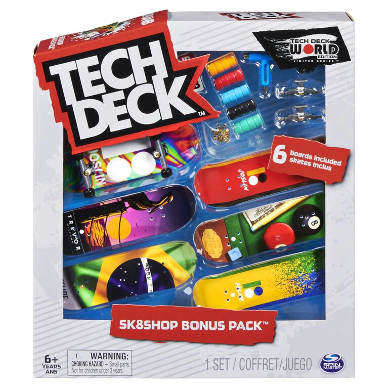 Tech Deck Sk8shop Fingerboard Bonus Pack Collectible Mini Skateboards Set