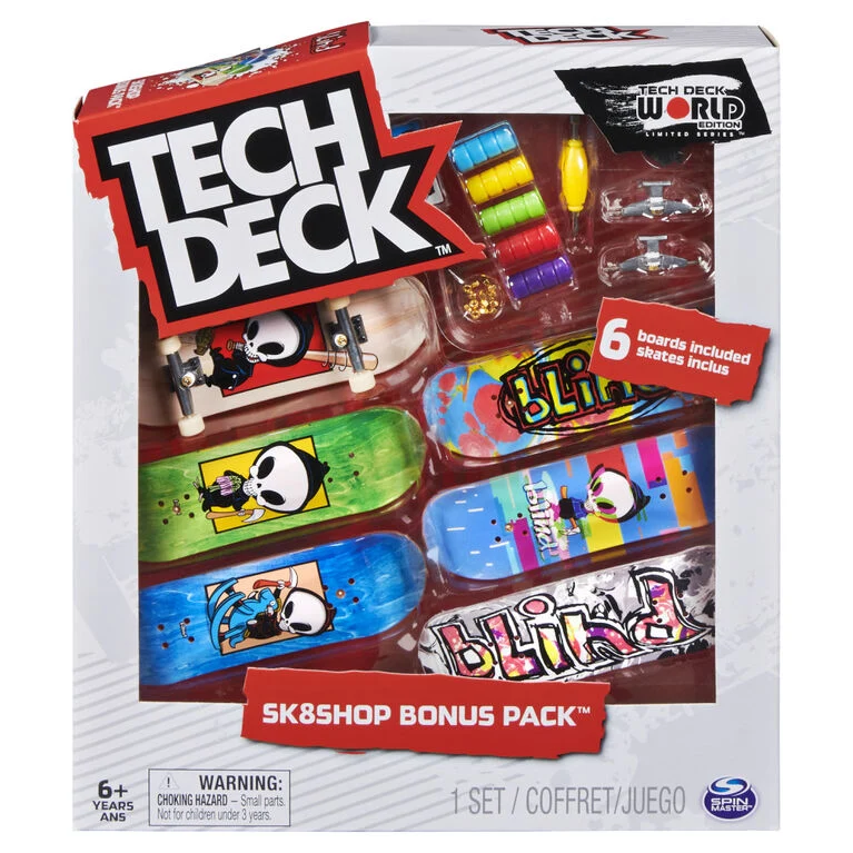 Tech Deck Sk8shop Fingerboard Bonus Pack Collectible Mini Skateboards Set