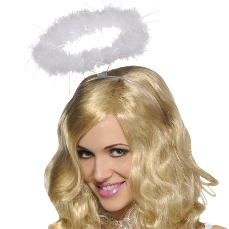 White marabou halo for adults