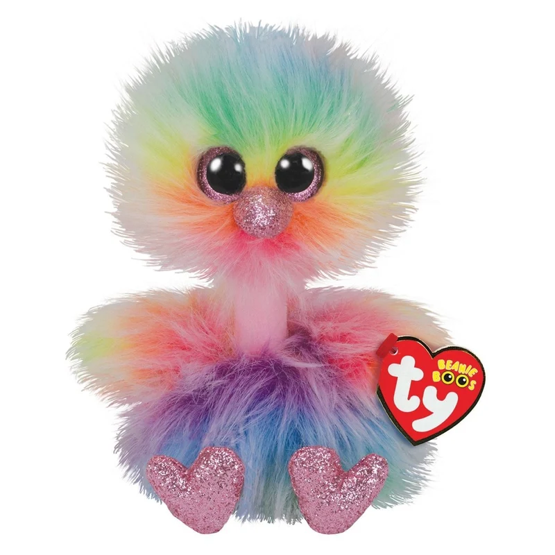 TY Beanie Boos Ostrich Plush, Asha, 6 Inches, 1 Count