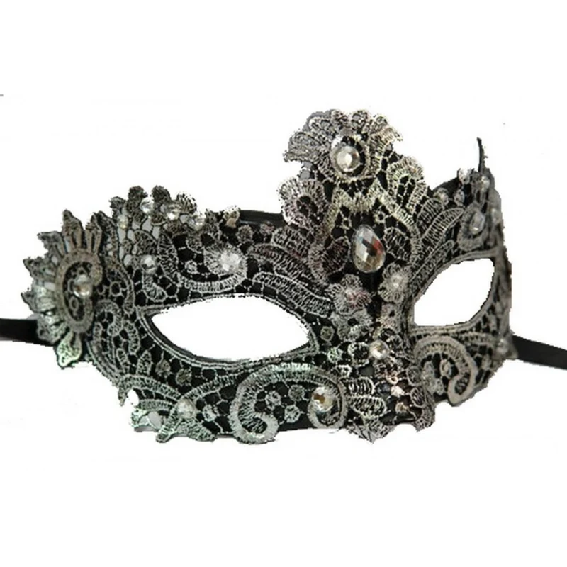 Silver Masquerade Mask, 1 Count