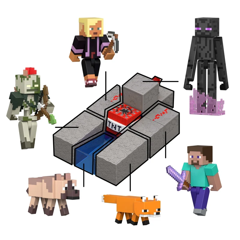 Minecraft Steve Action Figure 3.25 Inch Scale Collectible Toy Accessory Set