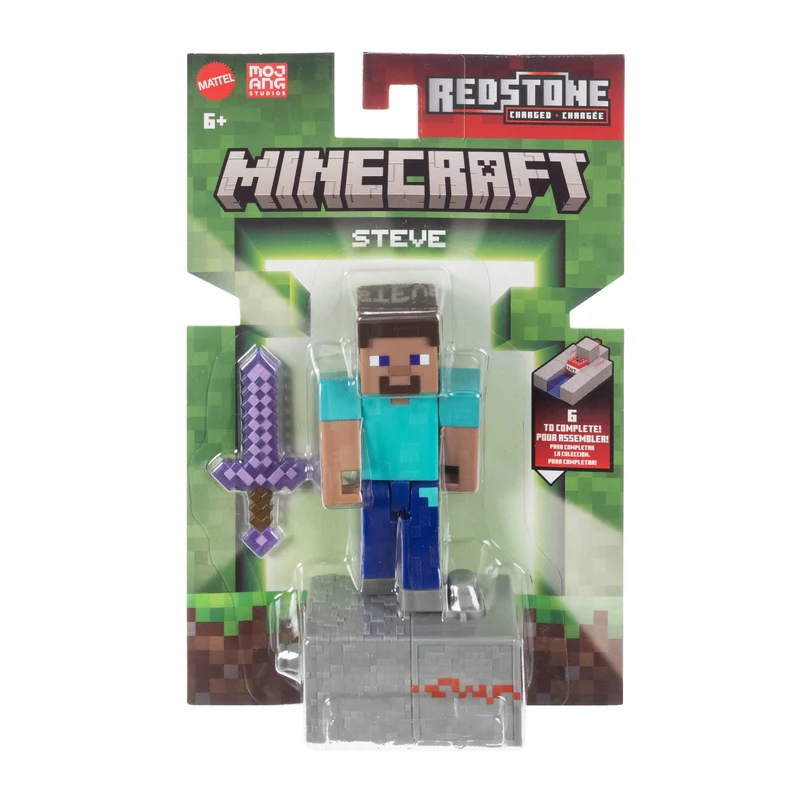 Minecraft Steve Action Figure 3.25 Inch Scale Collectible Toy Accessory Set