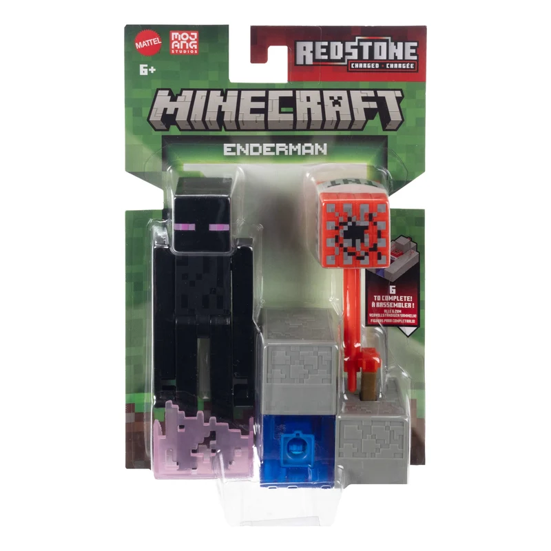 Minecraft Enderman Action Figure with Accessory and Redstone Building Piece