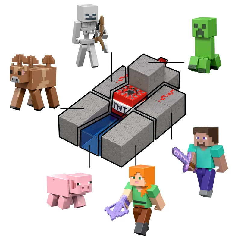 Minecraft Creeper Action Figure 3.25-Inch Scale Collectible Toy Set