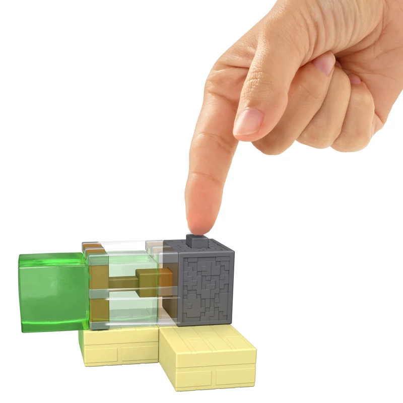 Minecraft Redstone Charged Sticky Piston Trap Playset with Action Figure
