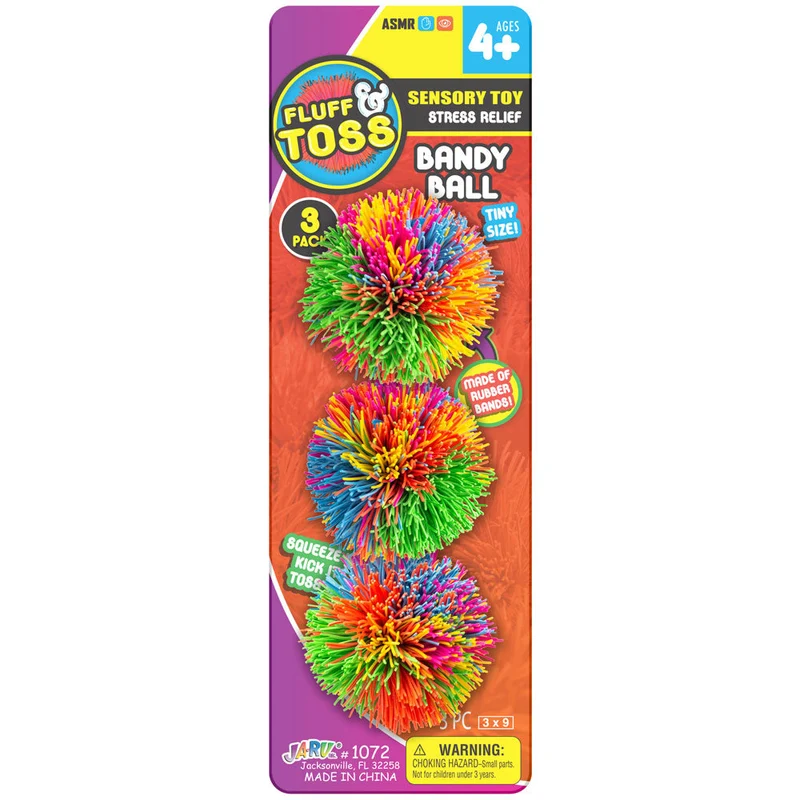 Mini Bandy Ball 3-Pack Durable Rubber Sensory Pet Toy
