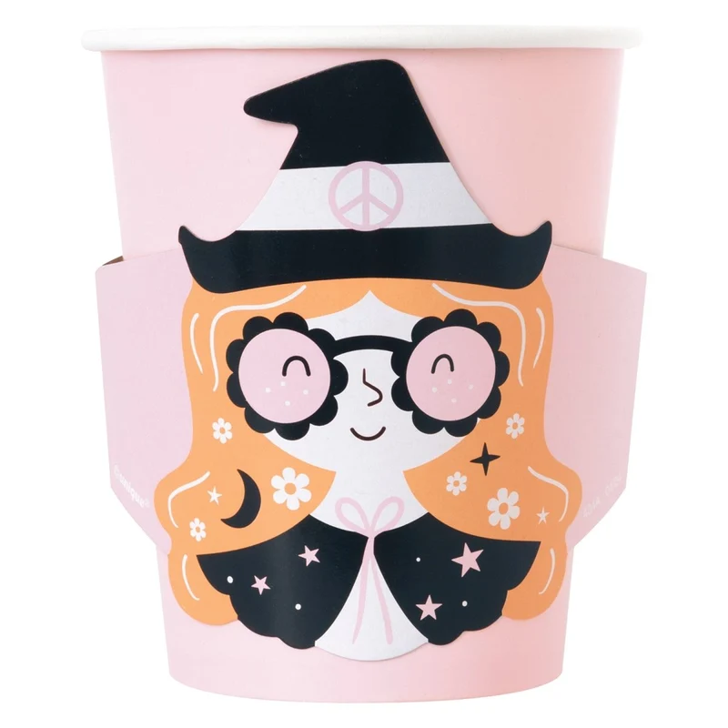 Groovy Halloween Paper Cups with Pop-Outs, 4 Count
