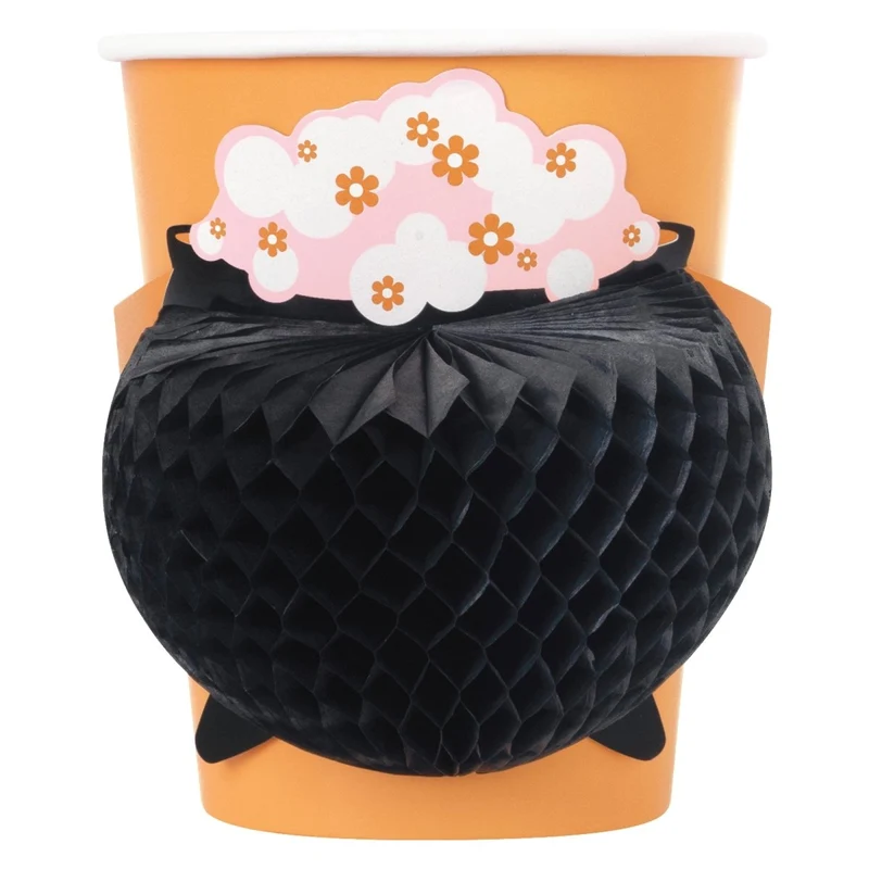 Groovy Halloween Paper Cups with Pop-Outs, 4 Count