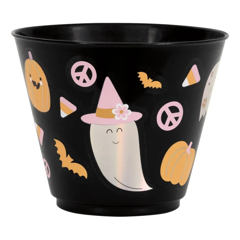 Groovy Halloween Mini Plastic Tumblers, 9 Oz, 8 Count