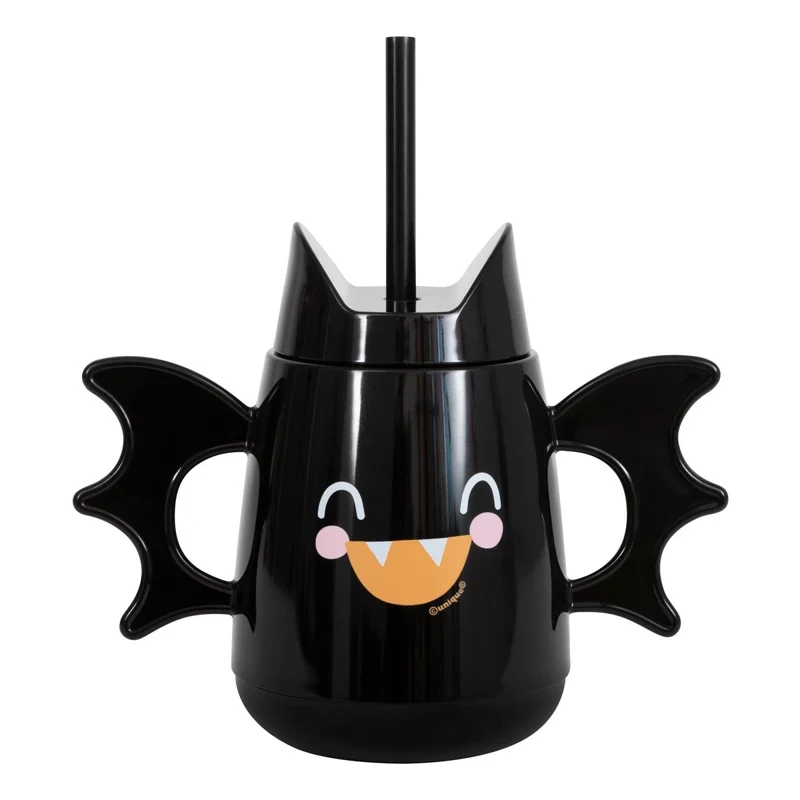 Bat Shaped Tumbler with Lid and Straw, 1 Count