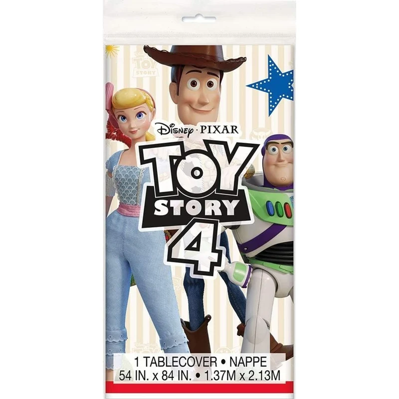 Toy Story Birthday Rectangular Plastic Table Cover, 54 x 84 Inches, 1 Count
