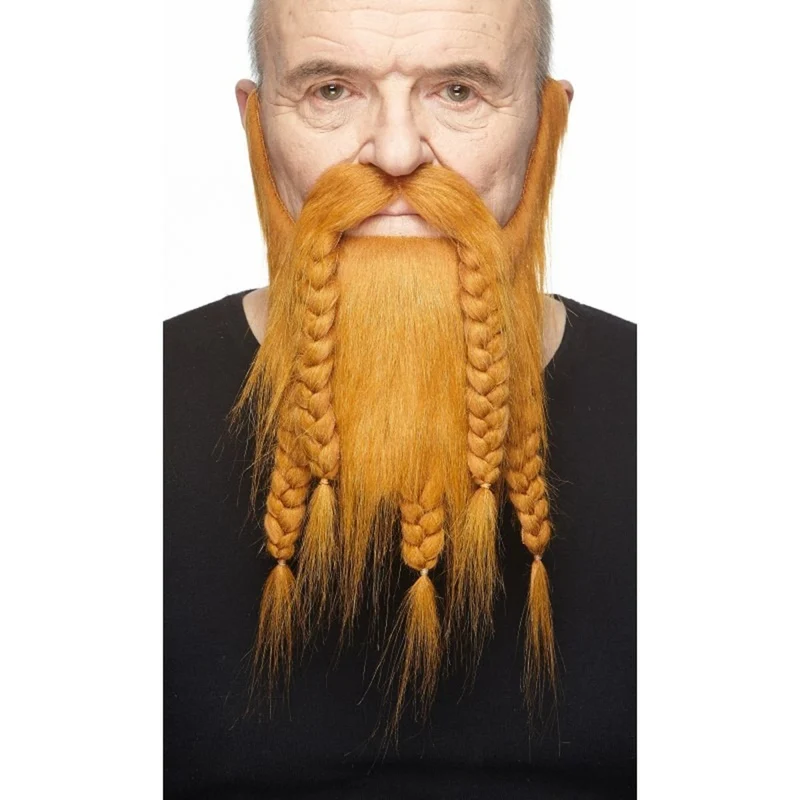 Ginger Braided Beard, 1 Count