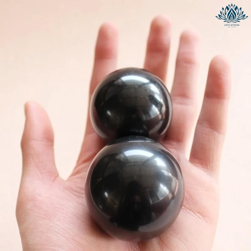 Boules chinoises anti-stress en pierre d'aiguille