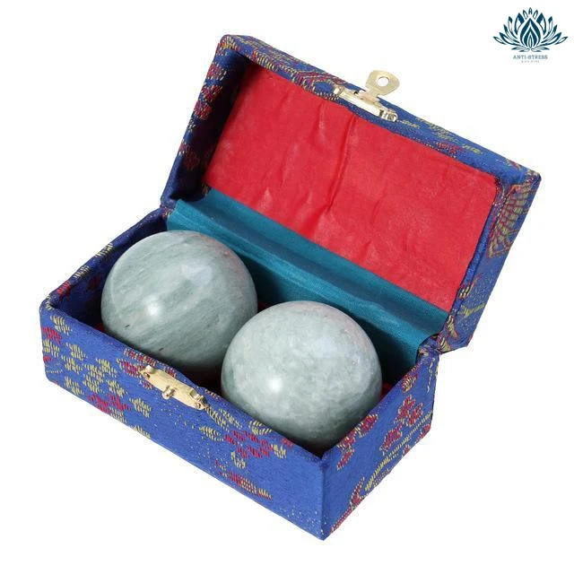 Boules chinoises en marbre gris