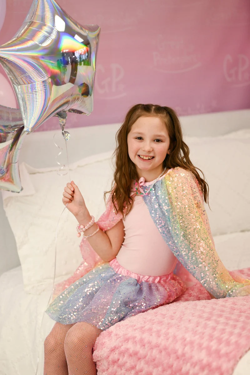 Great Pretenders Ombre Sequins Cape for Kids Size 4-6 Years