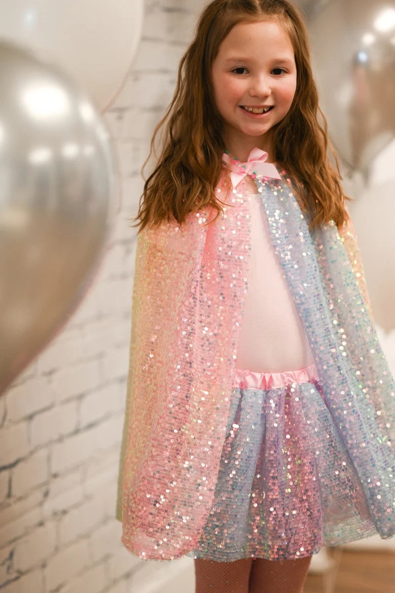 Great Pretenders Ombre Sequins Cape for Kids Size 4-6 Years