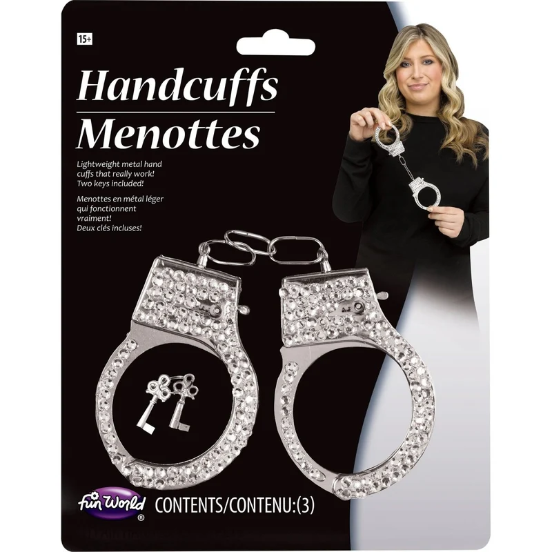 Rhinestone Handcuffs, Assortment, 1 Count