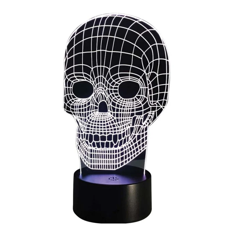3D LED Light Up Skull, 1 Count