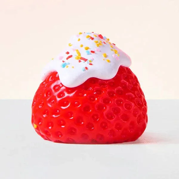 SqueezeSquad Taba Deluxe Premium Silicone Squishy Fidget Toy - Strawberry