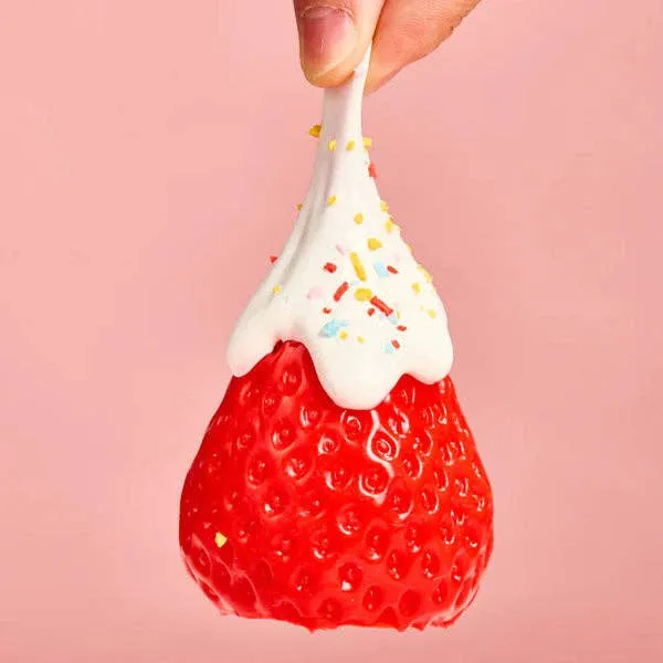 SqueezeSquad Taba Deluxe Premium Silicone Squishy Fidget Toy - Strawberry