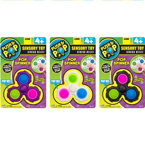 Push and Pop Spinner Sensory Toy Stress Relief Fidget Spinner