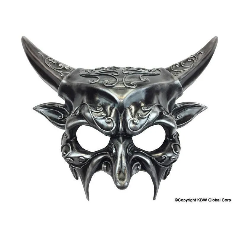 Silver devil mask