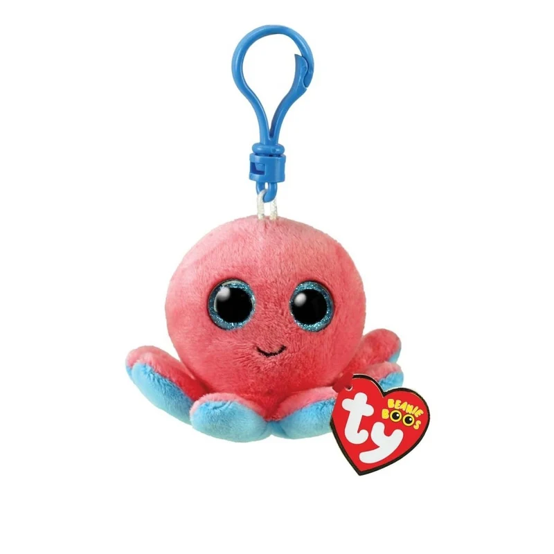 TY Beanie Boos Octopus Plush with Clip, Sheldon, 5 Inches, 1 Count