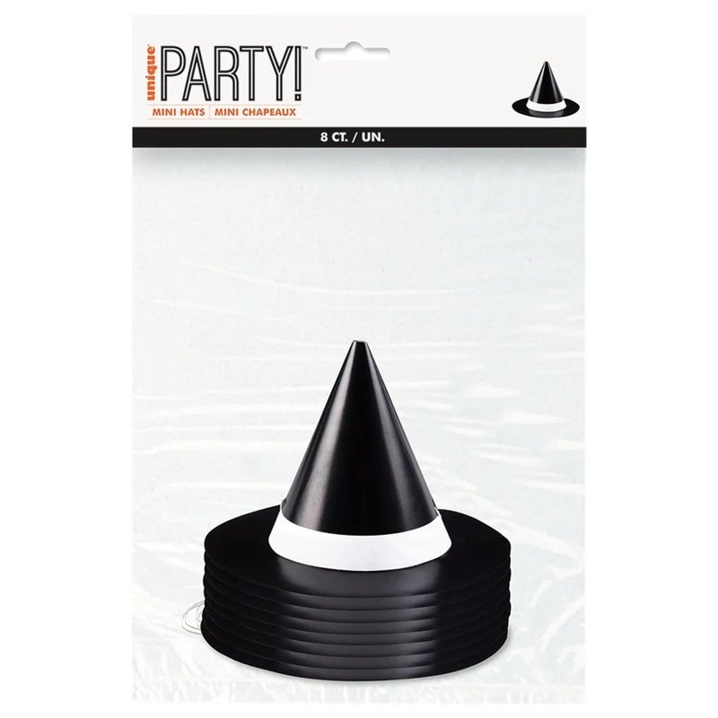 Mini Witch Hats, 8 Count