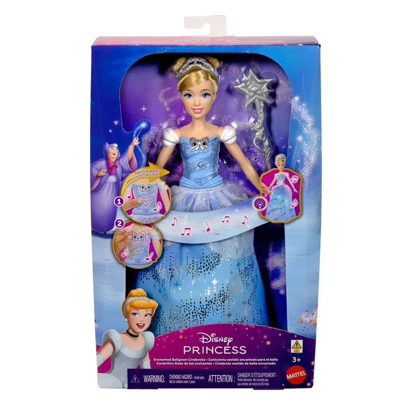 Disney Princess Enchanted Ballgown Cinderella Doll With Magical Lights Sounds