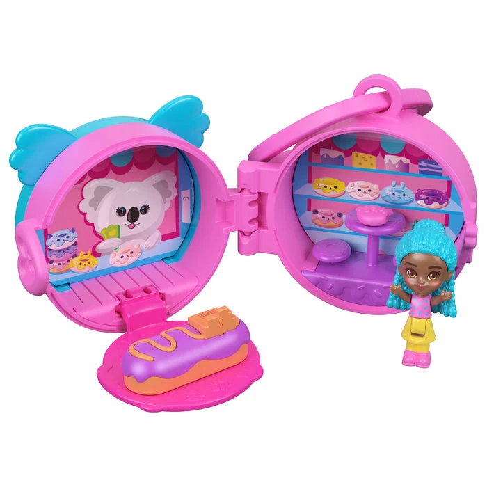Polly Pocket Micro Keychain Compact Playset with Mini Doll Figure
