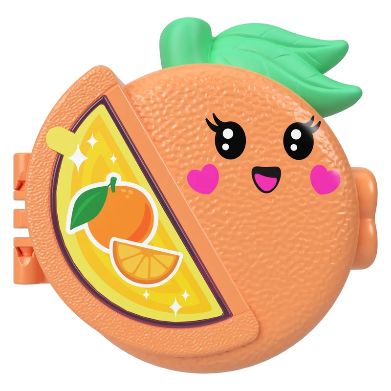 Polly Pocket Fruit Friend Reveal Micro Compact with Toy Accessories