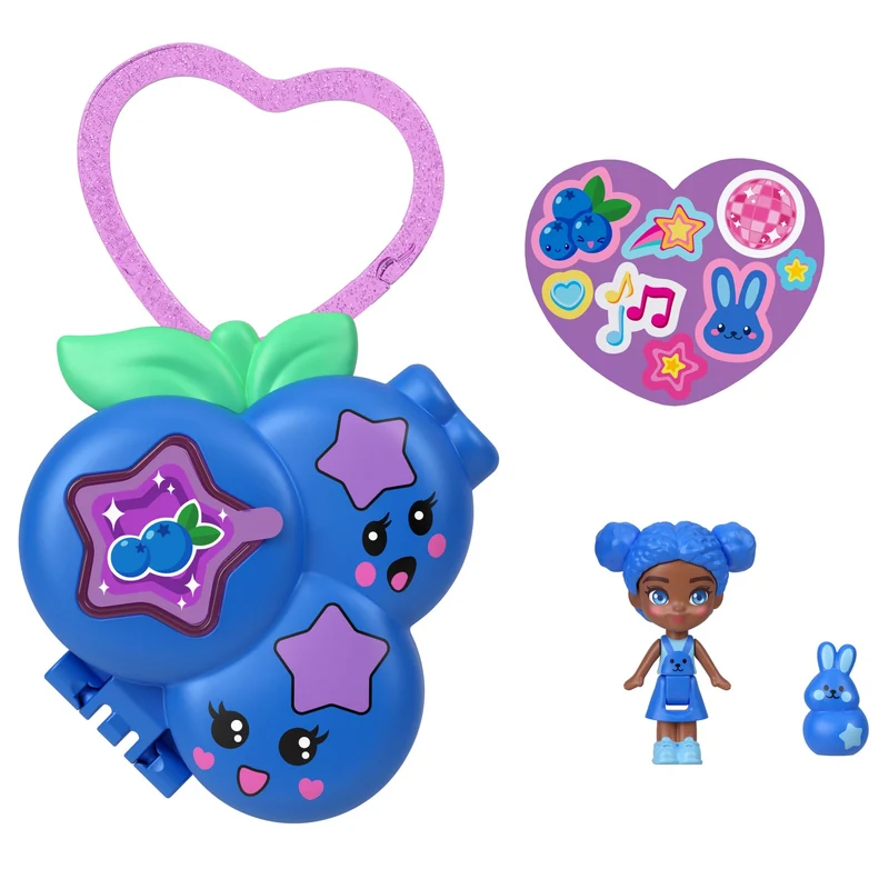 Polly Pocket Fruit Friend Reveal Micro Compact with Toy Accessories