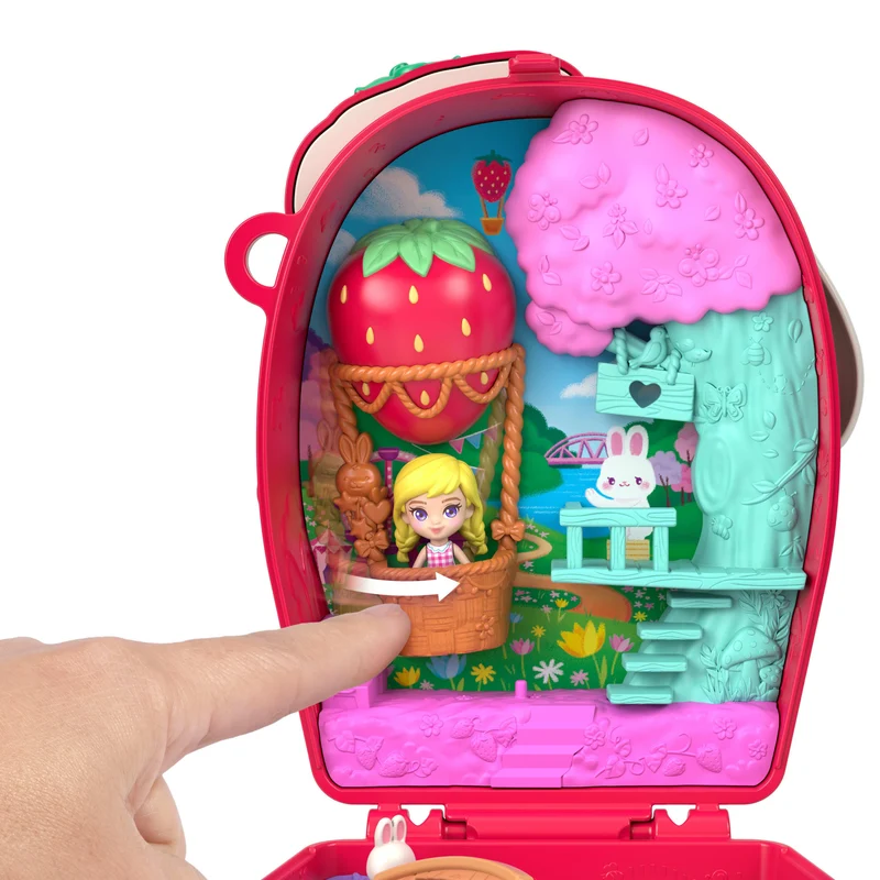 Polly Pocket Picnic Bunny Compact Playset with Micro Doll Accessories