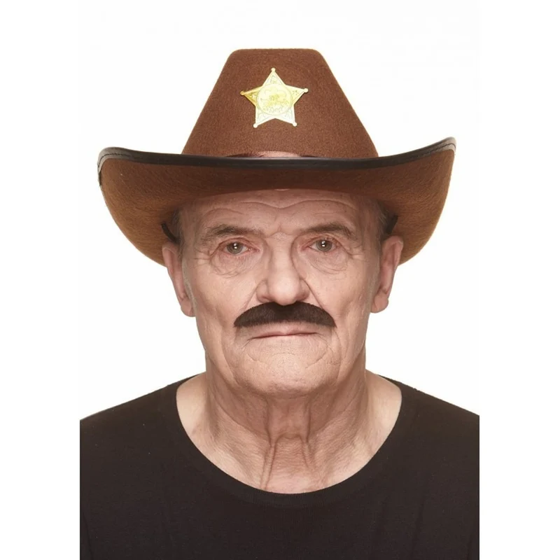 Dark Brown Mustache, 1 Count