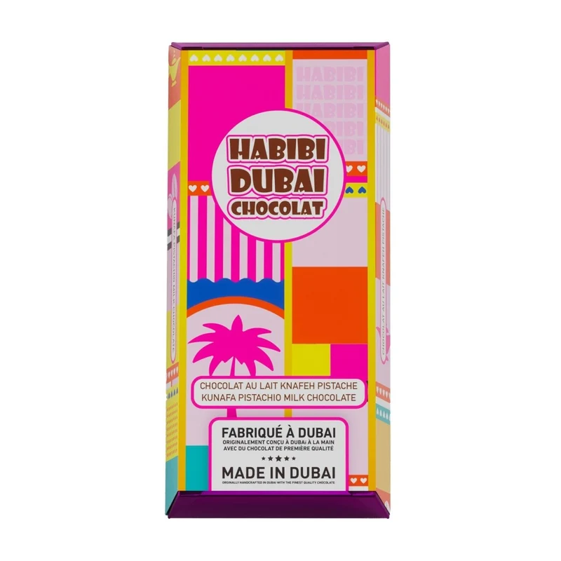 Dubai Chocolate, Kunafa Pistachio Milk Chocolate, 200g, 1 Count