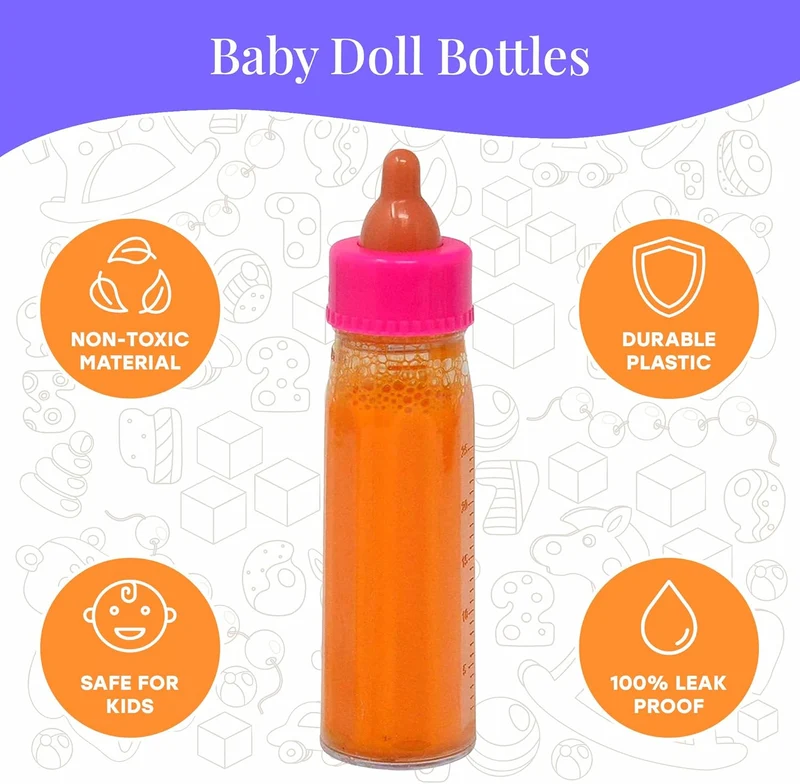 The New York Doll Collection Baby Doll Accessories, Doll Magic Bottles & Doll Feeding Set