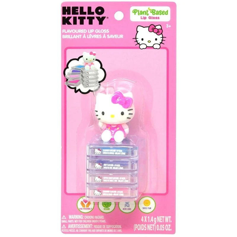 Hello Kitty Lip Gloss, 4 Count