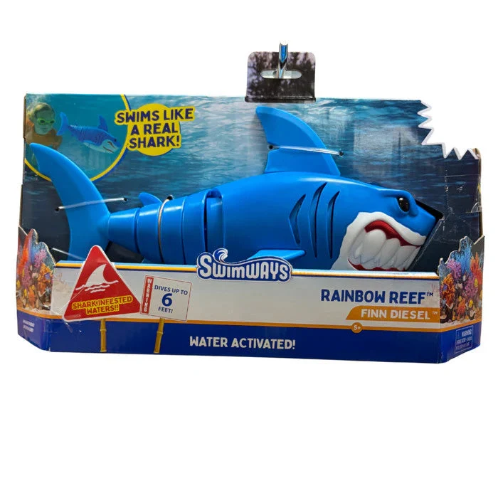 Swimways Rainbow Reef Shark Water Activated Swimming Pool Toy